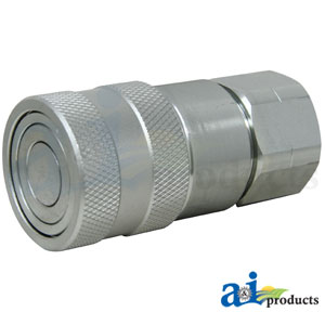 A-FF5018FP-A Flat Hydraulic Coupler Socket, Female, 1/2" NPT