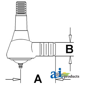 A-E2NN3A540BJ Base End Ball Joint, Male Thread