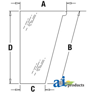 A-448609A1 Glass, Front, Lower (RH)