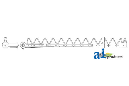 A-801-848 14', Chrome 11ga top serrated, Bolt-On