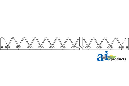A-861-999 9', Black 11ga top serrated, Bolt-On