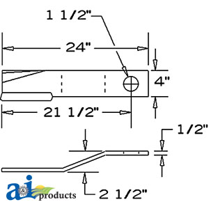 A-78495BH Blade, Rotary Cutter, CCW, Lift