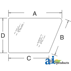 A-248725A1 Glass, Door, Lower (LH); Tinted