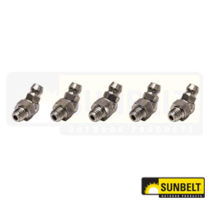 A-B1PLGF46003 1/4"-28 SAE 45 DEGREE GREASE FITTING, 5 PCS