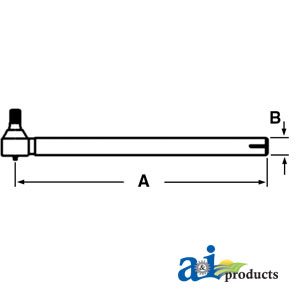 A-382569R92 Tie Rod Tube w/ End