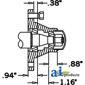 A-HS125045 Hub & Spindle Assy. (4 Bolt)