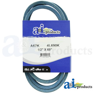 A-A67K Aramid Blue V-Belt (1/2" X 69" )