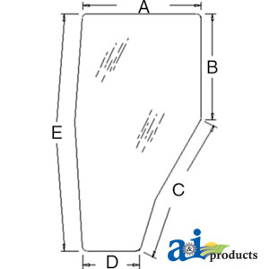 A-3A751-70670 Glass, Door (RH) - Tinted