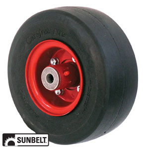 A-B1CO8581 CASTER-SMOOTH, 9X3.5X4, SOLID-RED