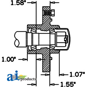 A-HS276066 Hub & Spindle Assy. (6 Bolt)
