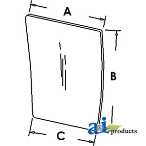 A-1340196C1 Glass, Front, Lower (LH)