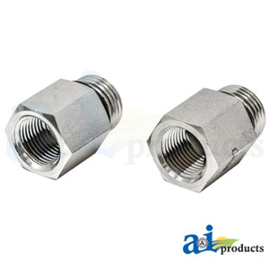 A-43A12 Straight Solid Female NPT X Male ORB Adapter, 2 pack