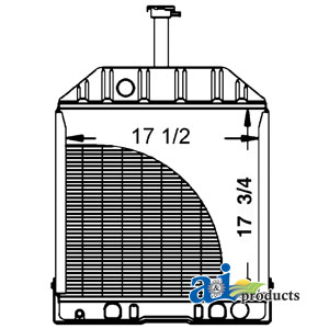 A-D8NN8005BB Radiator w/ Oil Cooler (Rear Fittings)