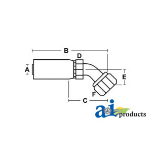 A-FJX45-04-05 (HC-FJX45) Female JIC 37° - Swivel - 45° Elbow