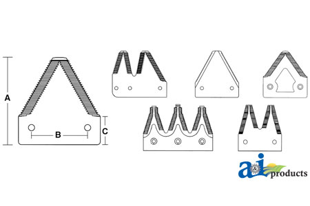 A-211-203 Black 14ga under serrated
