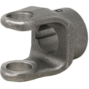 A-10001-1052 Implement Yoke, 1 1/8" Round Bore, 5/16" Keyway, W/ Set Screw