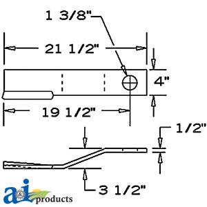 A-00759339 Blade, Rotary Cutter, CCW Lift