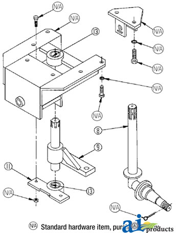 A-16455 Spindle, (check dimensions on a previous page)