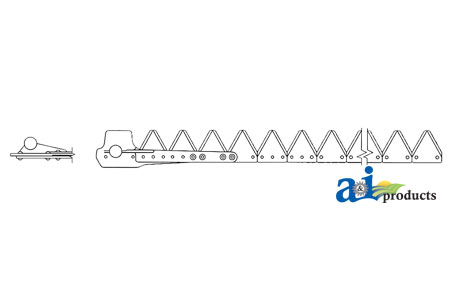 A-800-200 6', Black 14ga under serrated, Riveted