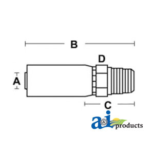 A-MP-06-04 (HC-MP) Male NPTF Pipe - Rigid - Straight
